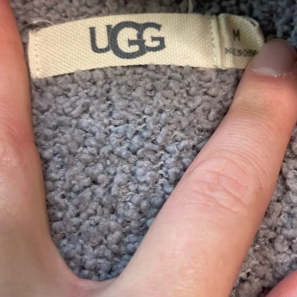 UGG Light Gray Open-Front Draped Phoebe Cardigan